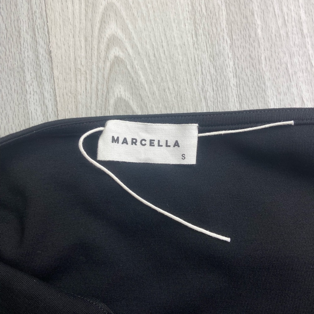Marcella NYC Manhattan One Shoulder Gown European Ponte Open Back Halter Gown S - Picture 14 of 15